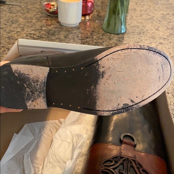 Frye Boots Melissa Logo Black/Brown - Picture 3 of 5